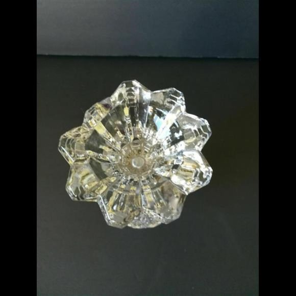 Large 10" Crystal Vintage Perfume Bottle Ornate Dauber Stopper - Picture 6 of 9